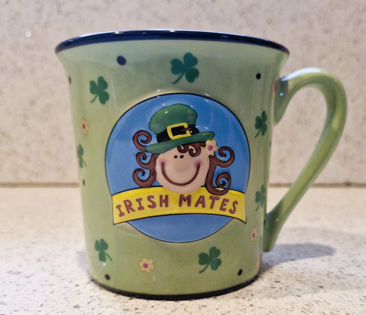 Vintage Irish Mates Mug: Quirky Leprechaun Luck Gift