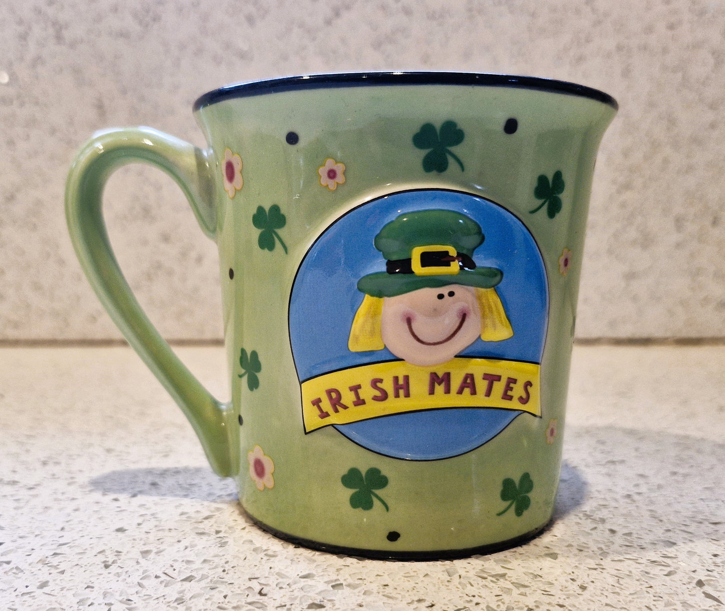 Vintage Irish Mates Mug: Quirky Leprechaun Luck Gift