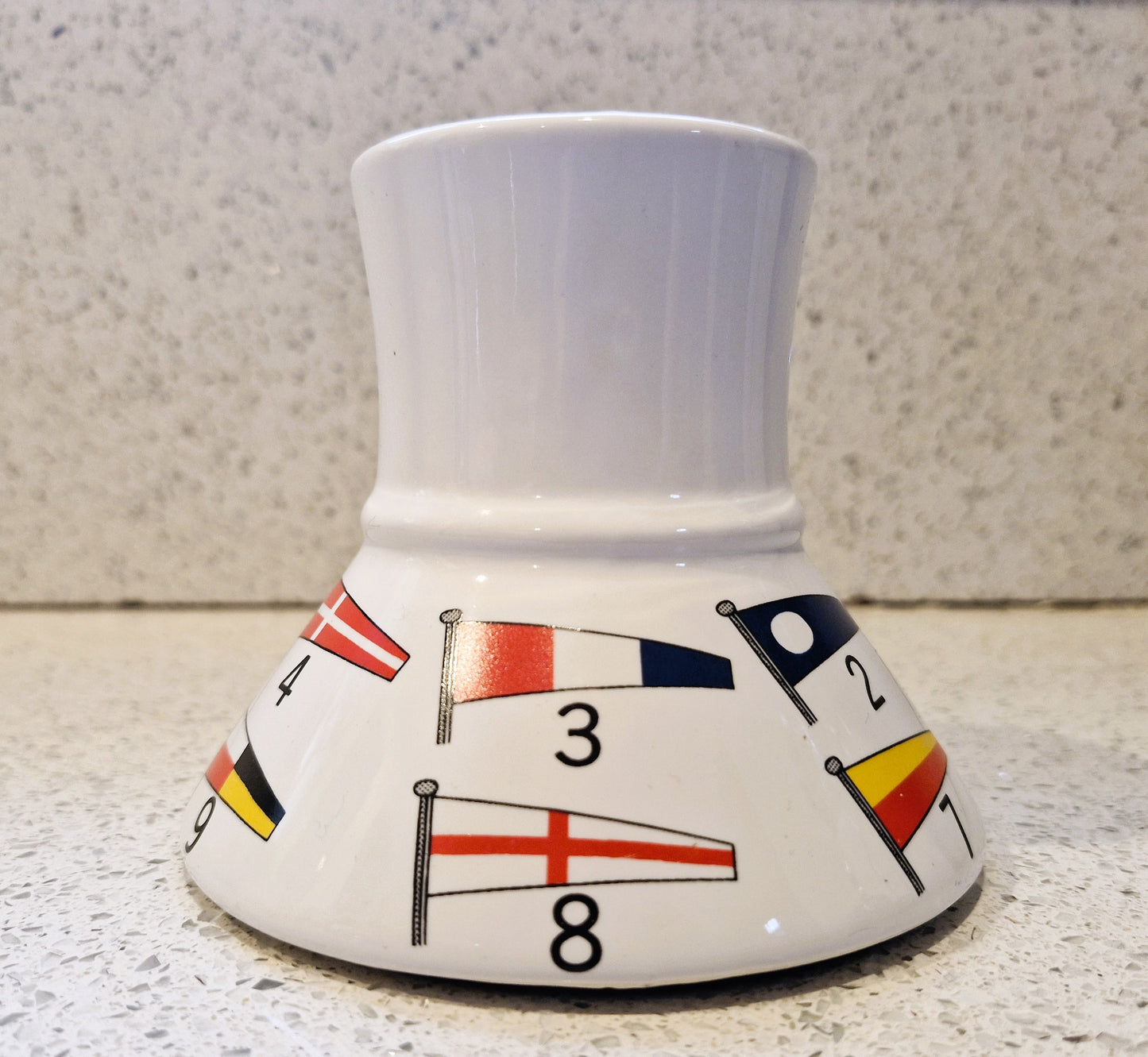 No Spill Sailing Mug: Yacht Race Flags Design