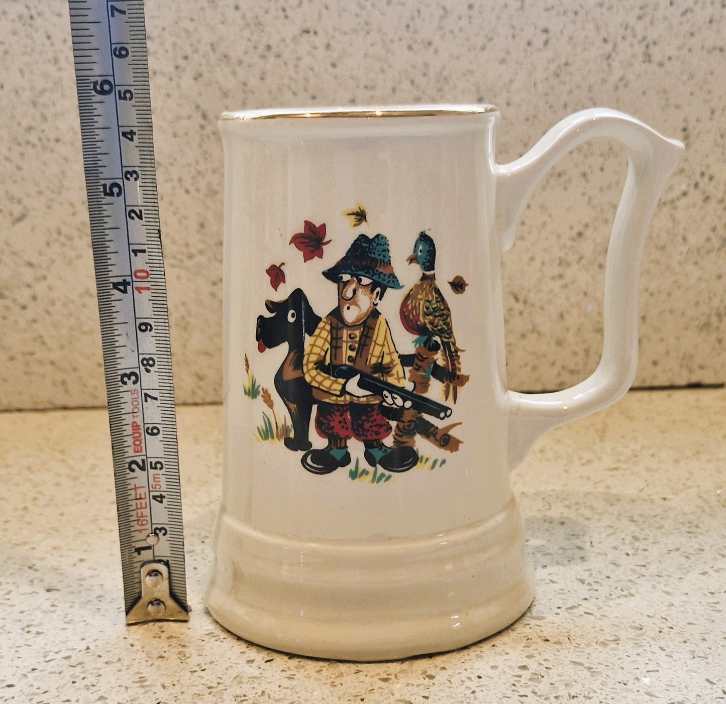 Hunting Mug, Hunting Stein, Hunting, Pint Glass, Tankard, Huntsman, Shooting, Weatherby, Hanley, Royal Falcon Ware, Stein, Pheasant
