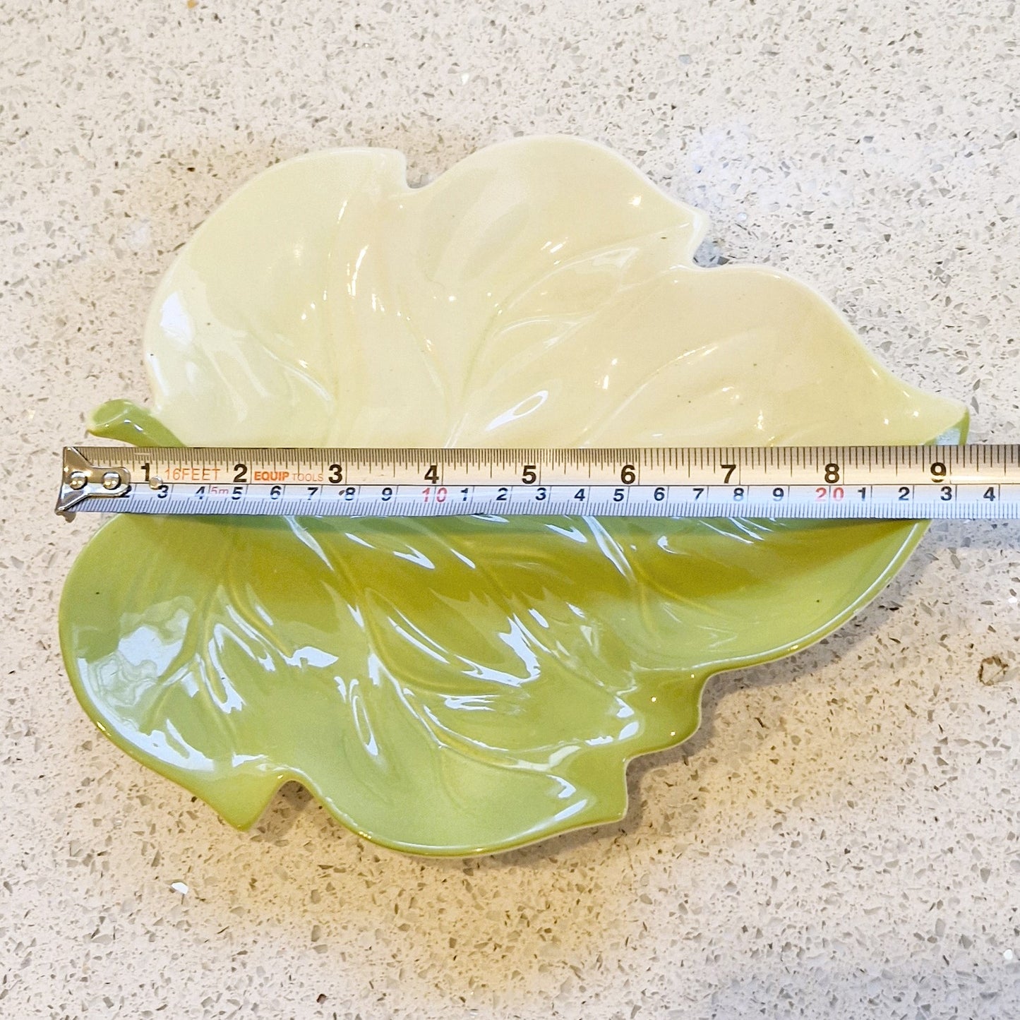 Carltonware Leaf Platter, Large Leaf Plate, Carltonware, Green, leaf dish, Hand painted, Carlton Ware Plate