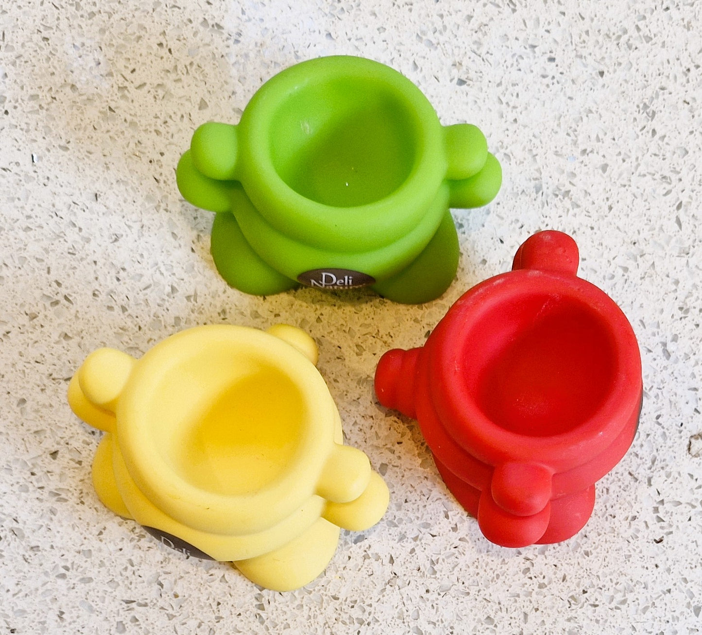 Deli Nature Egg Cups, SET OF 3, Colourful, Quirky, Egg Cups, Plastic, Feet, Hands, Cute, Plastic