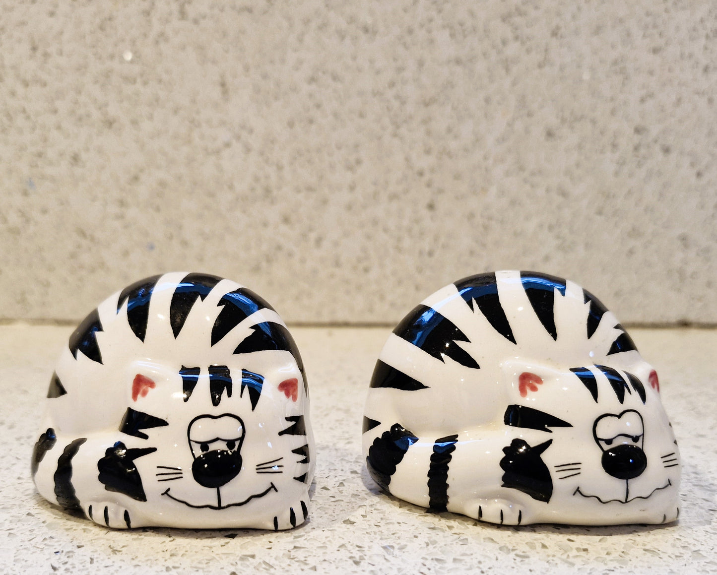 Cat Salt and Pepper Shakers: Novelty Kitchenware, 1980s Ceramic