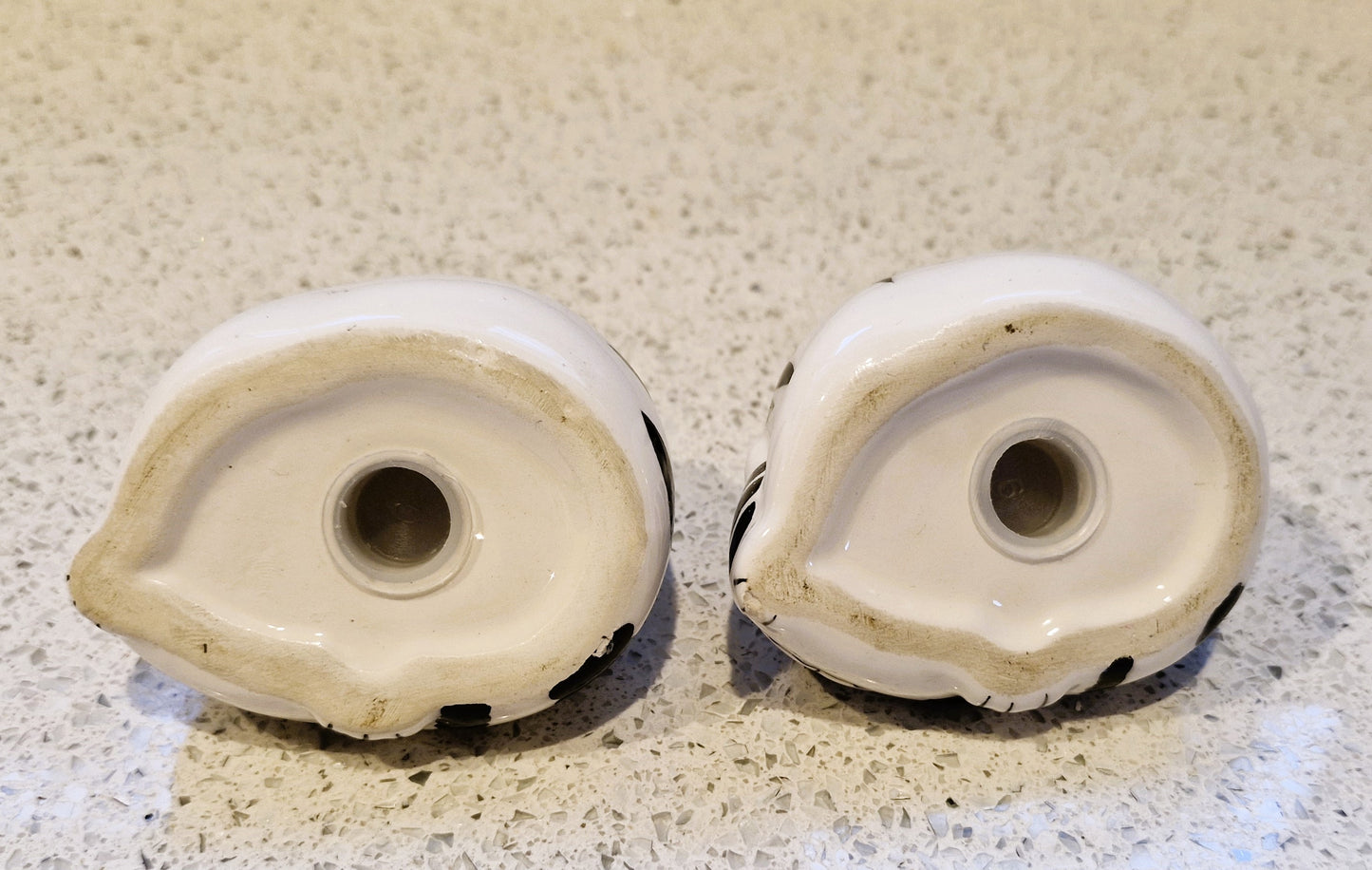 Black and White Cat Salt and pepper shakers, 1980s Kitsch, Quirky, Cruet Ser, Cats