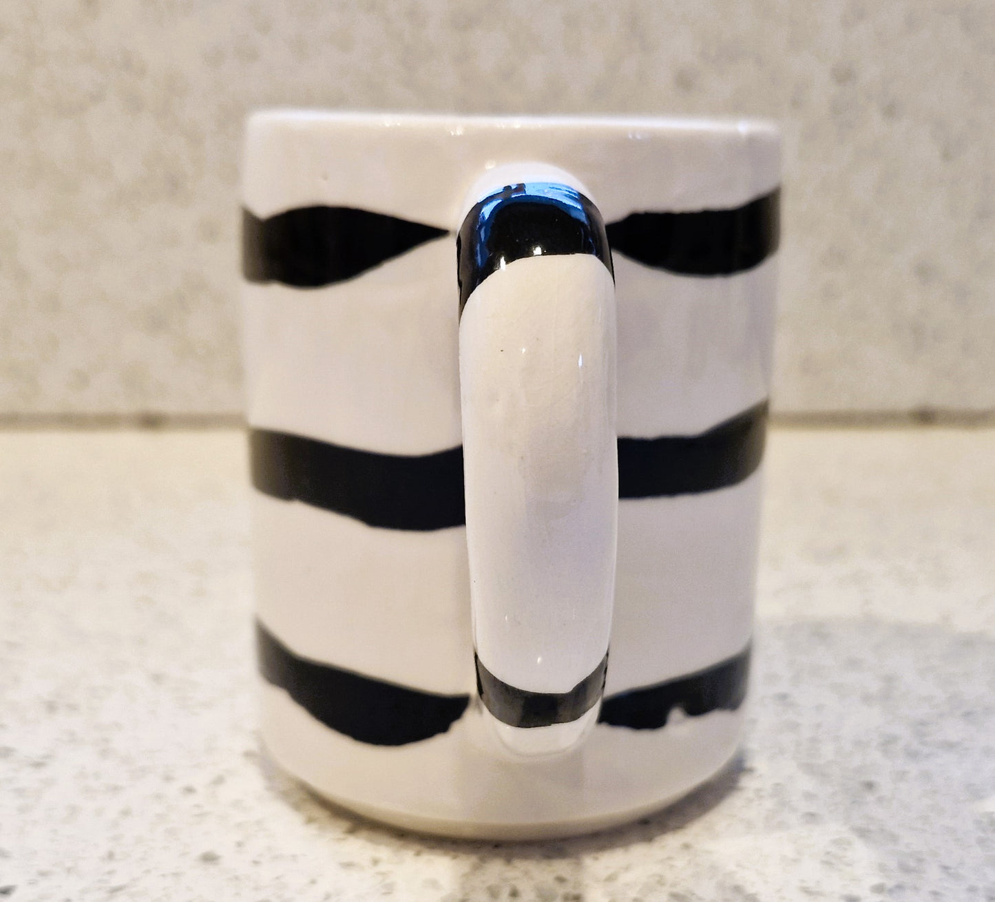 Vintage Black and White Cat Shaped Mug