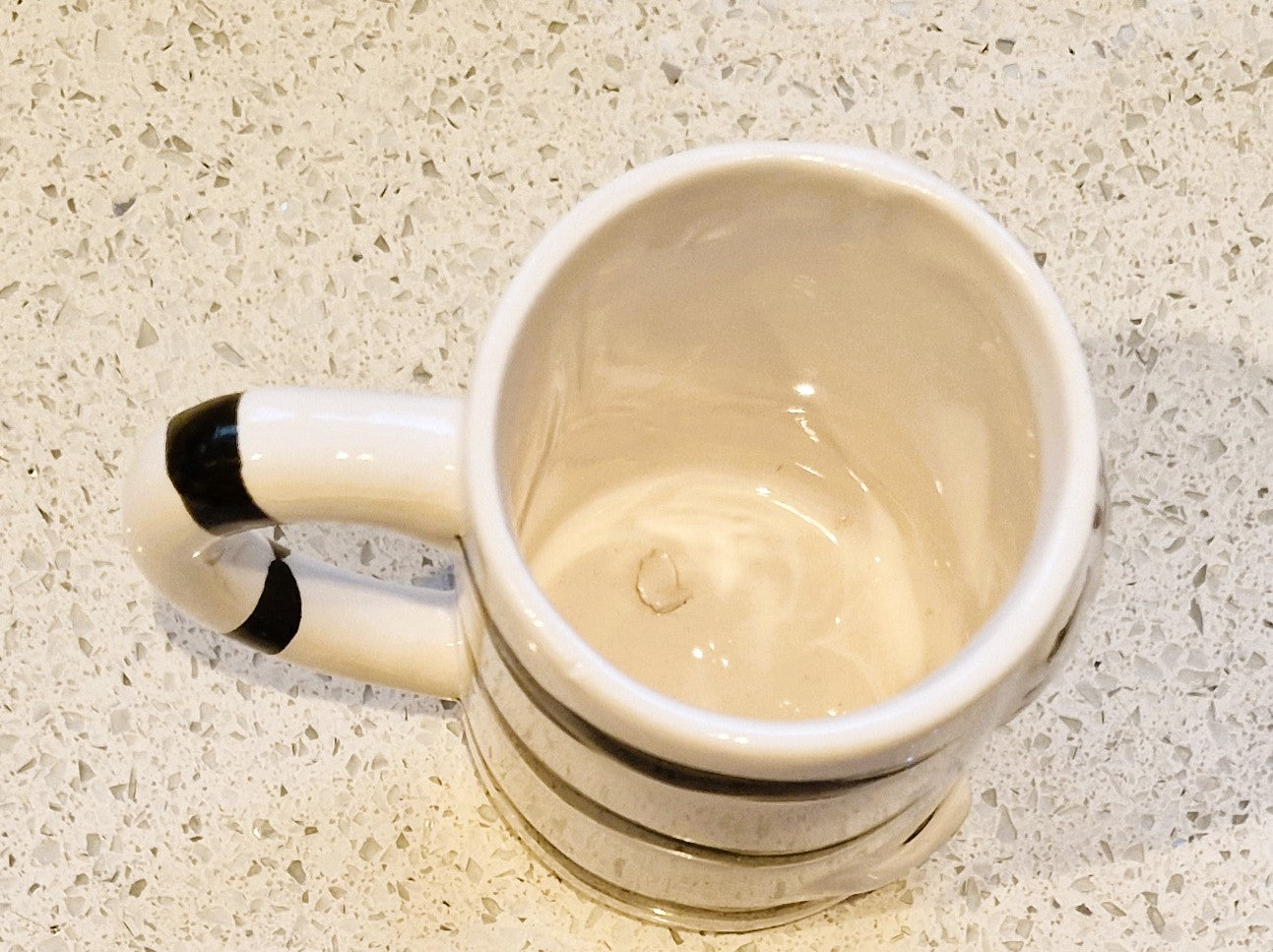 Vintage Black and White Cat Shaped Mug