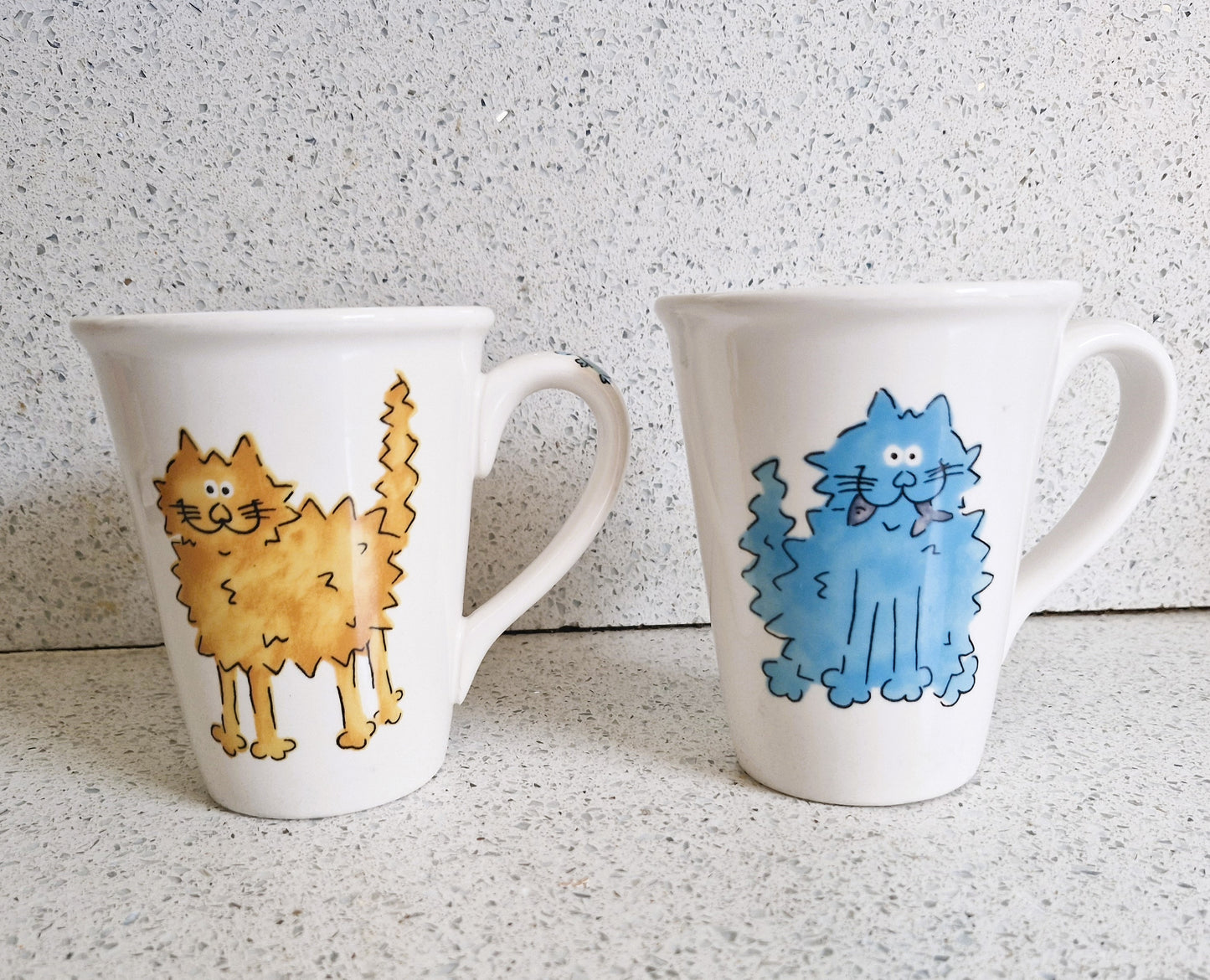 Vintage Quirky Cat Mug: Rhubarb and Custard Style Ceramic