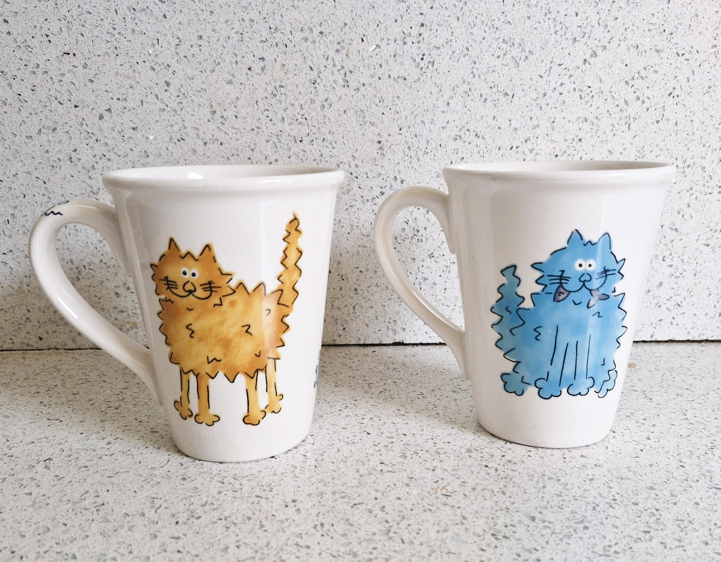 Vintage Quirky Cat Mug: Rhubarb and Custard Style Ceramic