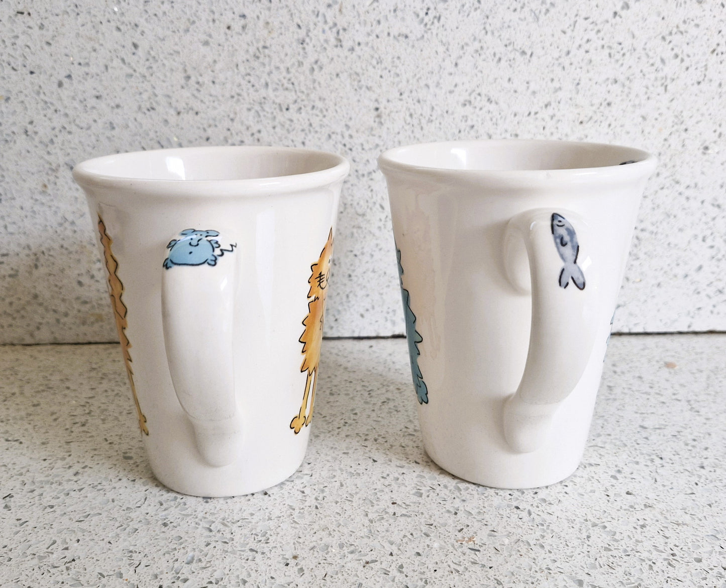 Vintage Quirky Cat Mug: Rhubarb and Custard Style Ceramic