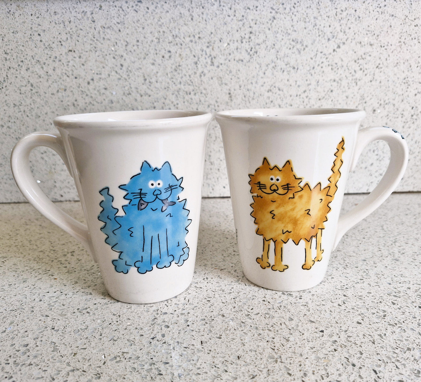 Vintage Quirky Cat Mug: Rhubarb and Custard Style Ceramic