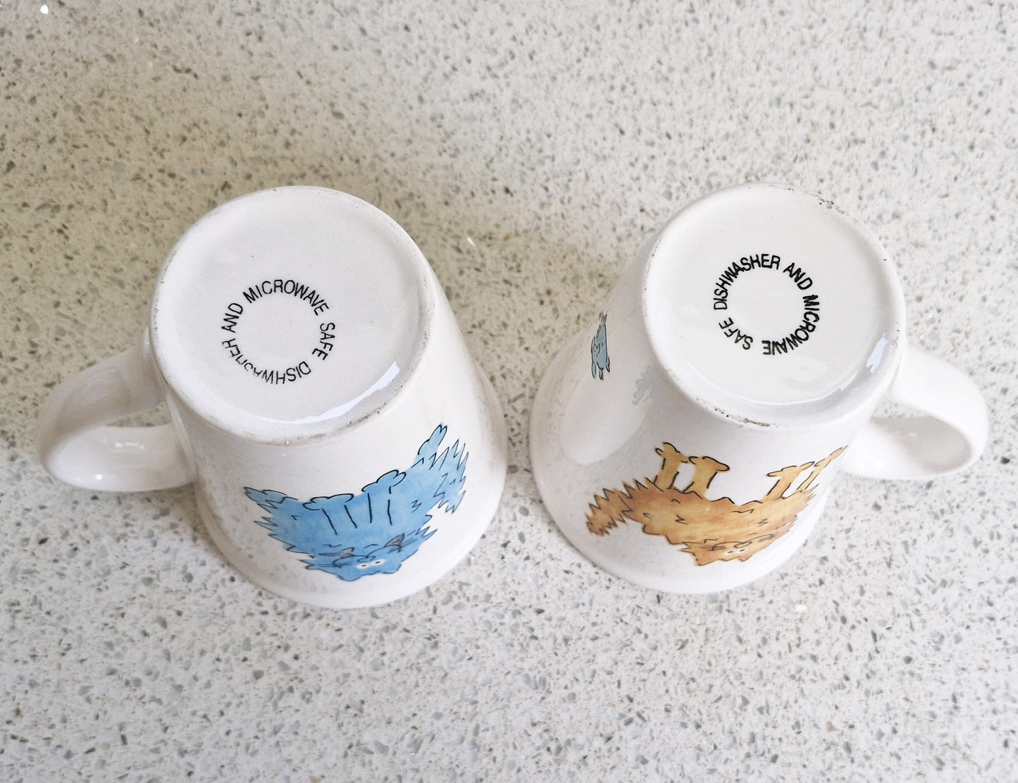 Vintage Quirky Cat Mug: Rhubarb and Custard Style Ceramic