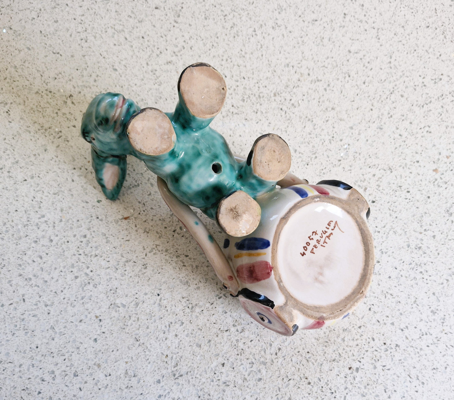 Vintage Donkey Plant Pot, Italian Donkey Planter: Hand-Painted Kitsch Decor