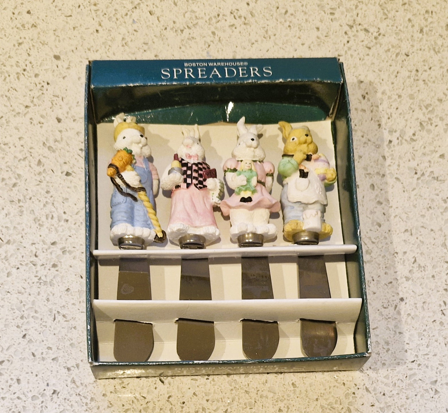 Vintage Easter Bunny Butter spreaders, Rabbit Butter Spreaders, Boston warehouse