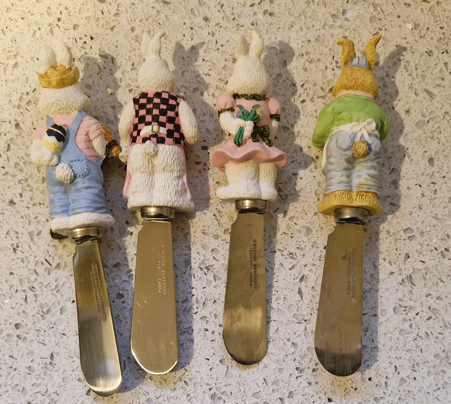 Vintage Easter Bunny Butter spreaders, Rabbit Butter Spreaders, Boston warehouse
