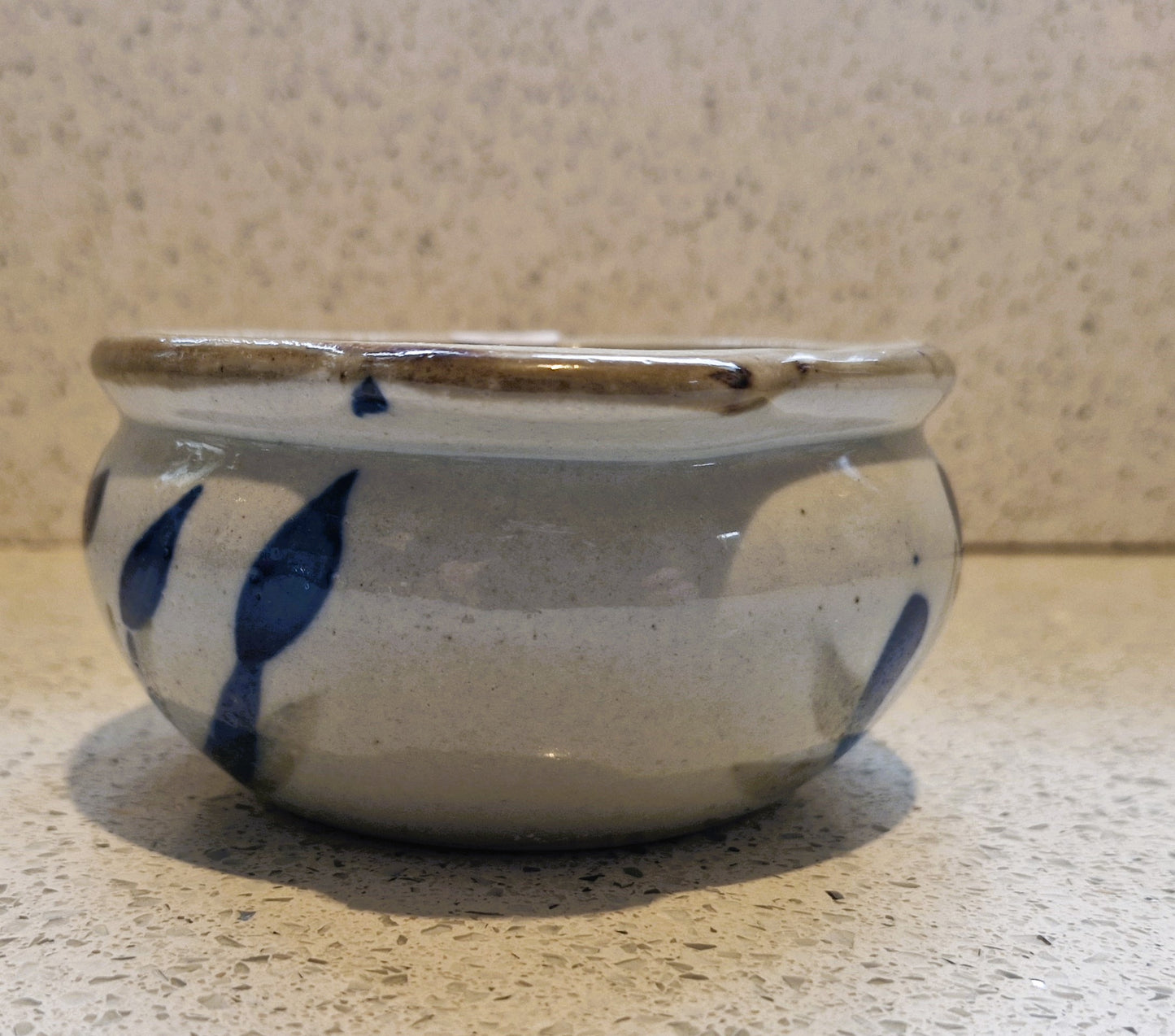 Vintage, Salt Glaze Bowl, Small Salt Glaze Bowl, Blue, Pottery, Vintage Pottery Bowl, Organic design, Porridge bowl,