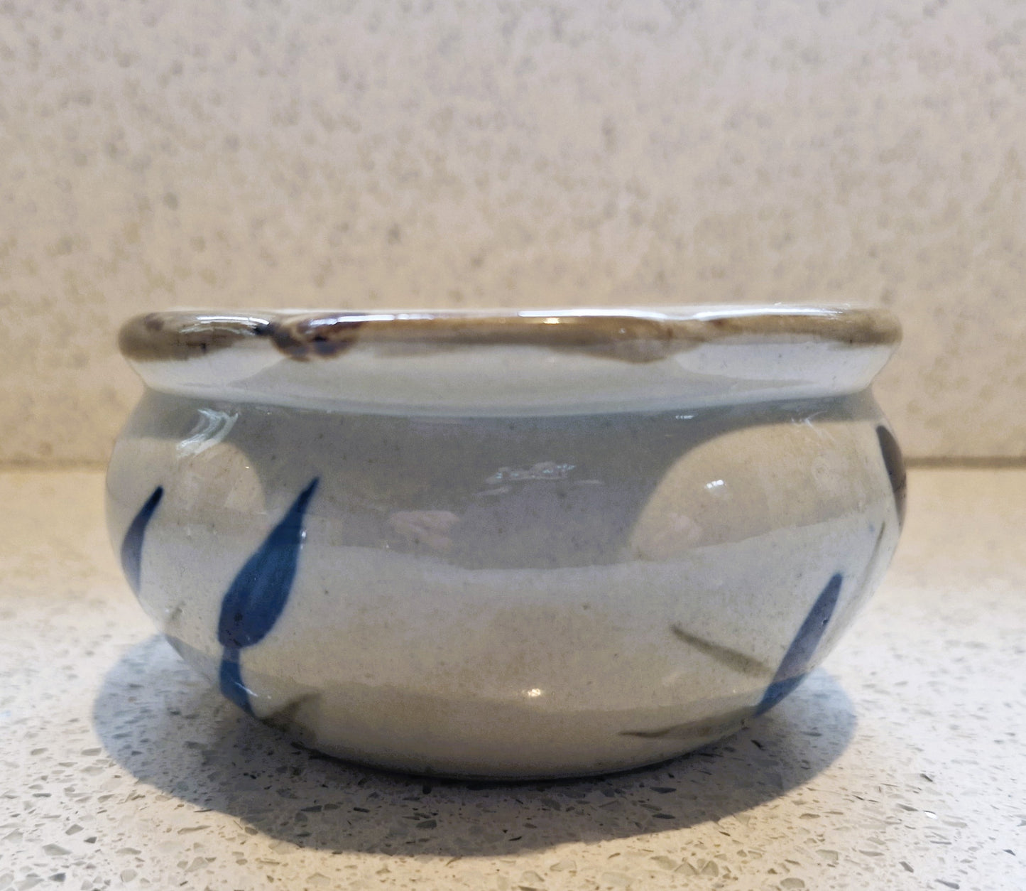 Vintage, Salt Glaze Bowl, Small Salt Glaze Bowl, Blue, Pottery, Vintage Pottery Bowl, Organic design, Porridge bowl,
