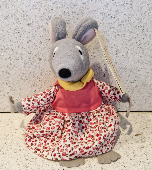 Bagpuss, Lizzie Mouse, Plush Toy, Singing, Sticky with Oranage Squash', RARE - Working, Immaculate