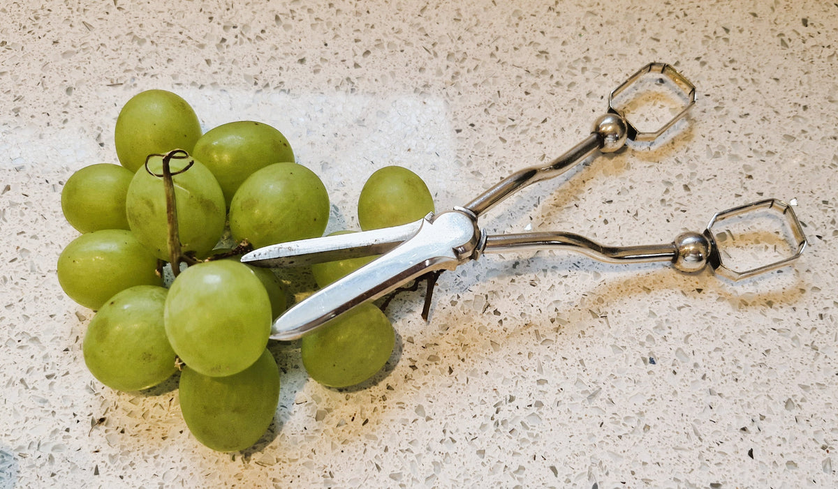Vintage Silver Plated Art Deco / Arts and Crafts Grape Scissors, English