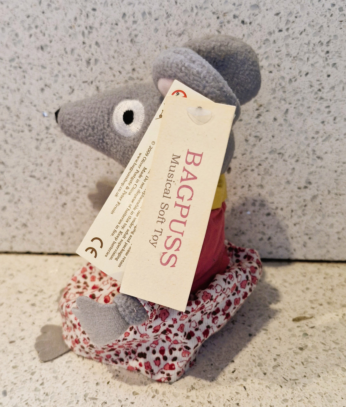 Bagpuss, Lizzie Mouse, Plush Toy, Singing, Sticky with Oranage Squash', RARE - Working, Immaculate
