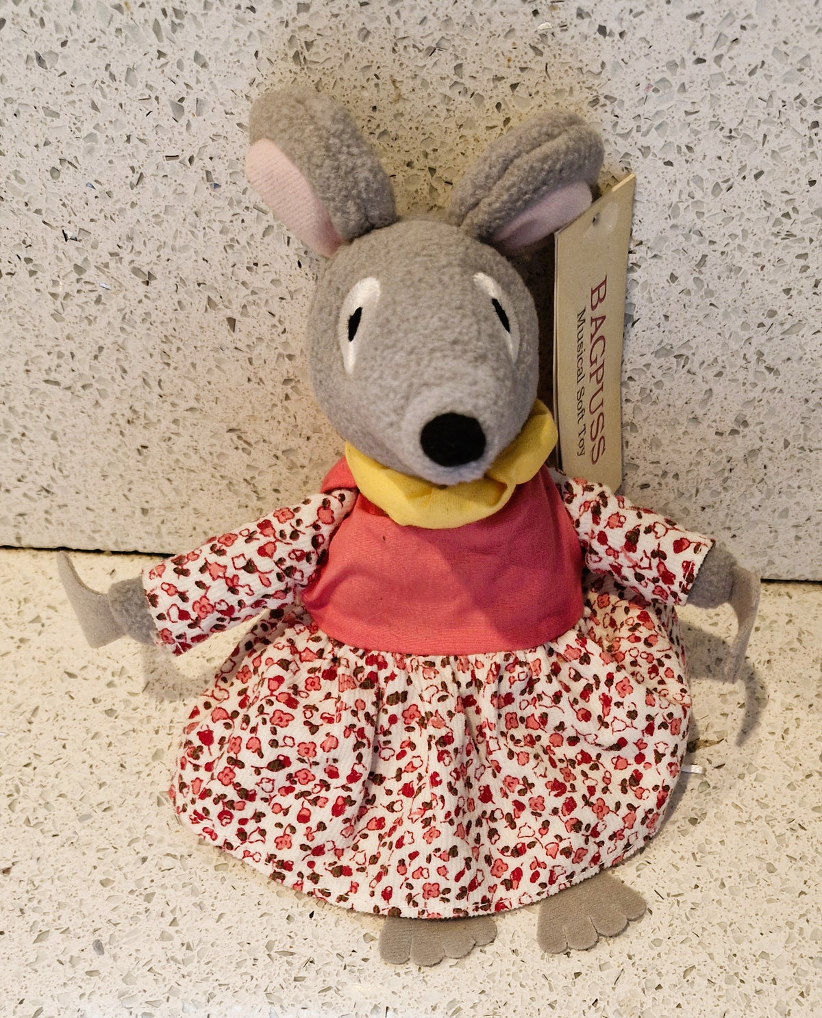 Bagpuss, Lizzie Mouse, Plush Toy, Singing, Sticky with Oranage Squash', RARE - Working, Immaculate