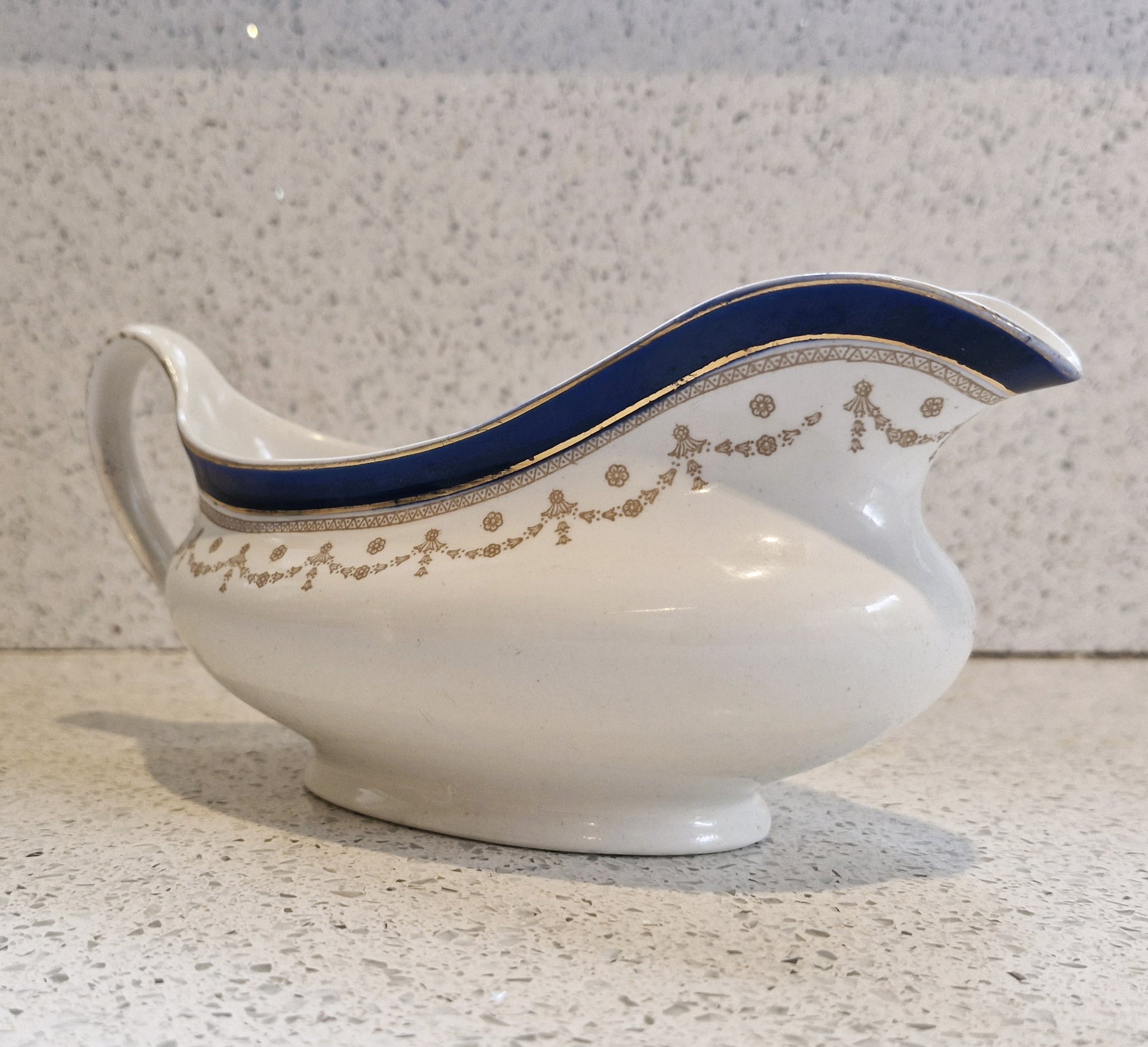Alfred Meakin England, Bleu De Roi, Gravy Boat, Meakin, England, Vintage Ceramic 