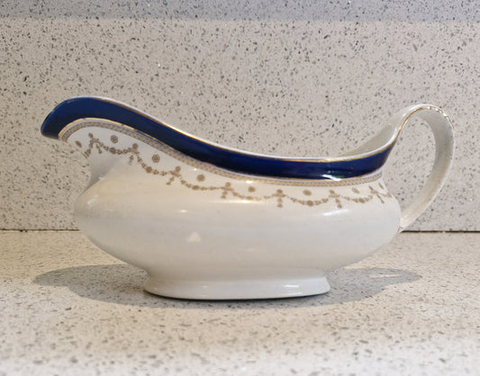 Alfred Meakin England, Bleu De Roi, Gravy Boat, Meakin, England, Vintage Ceramic 