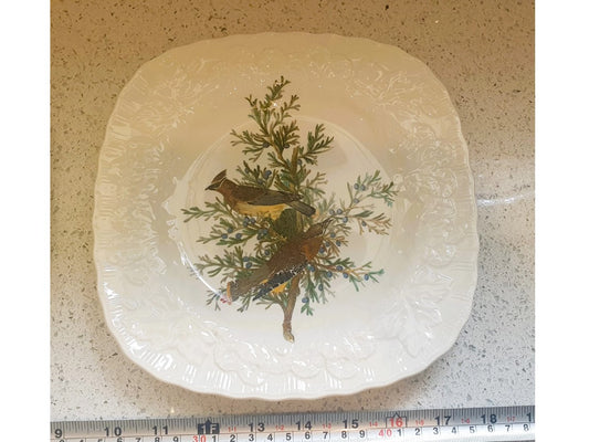 Alfred Meakin Porcelain Plates, Audubon's BIRD of AMERICA Series, Cedar Bird, Made in England