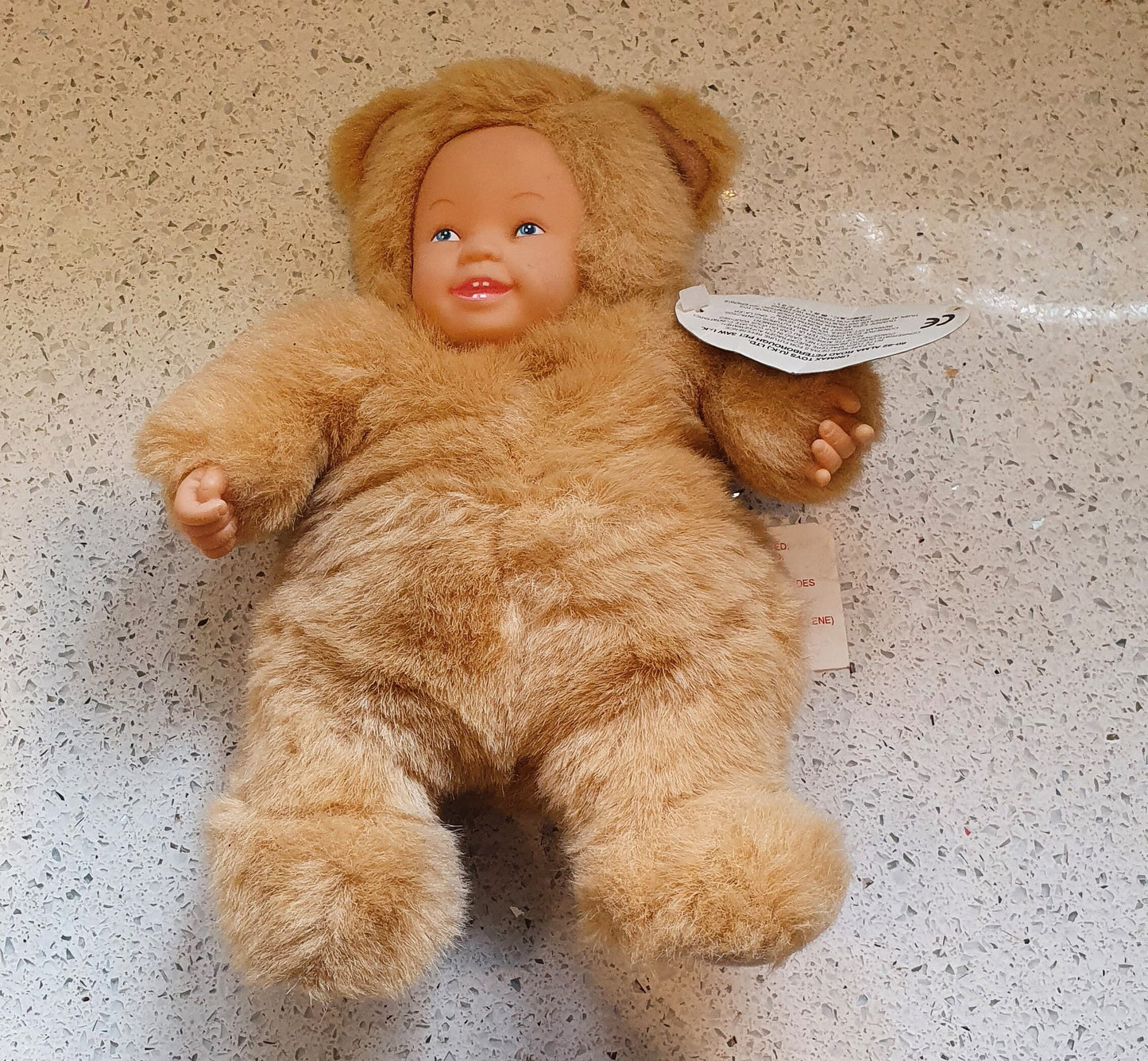 Anne Geddes Baby Bear Doll, Plush, Geddes Baby Bear doll, Cute, Quirky, 1990s Vintage Toy, 1997