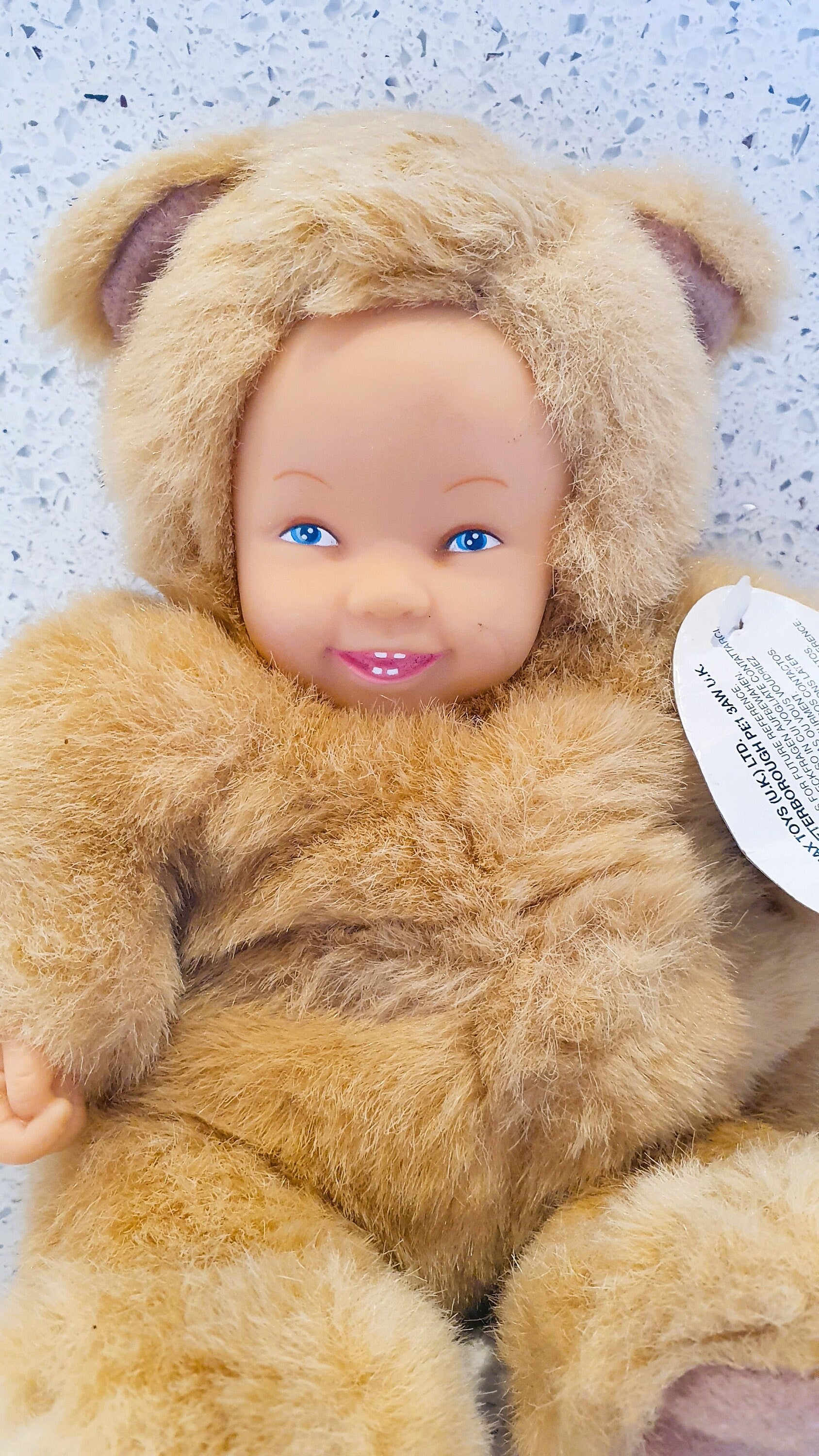 Anne Geddes Baby Bear Doll, Plush, Geddes Baby Bear doll, Cute, Quirky, 1990s Vintage Toy, 1997