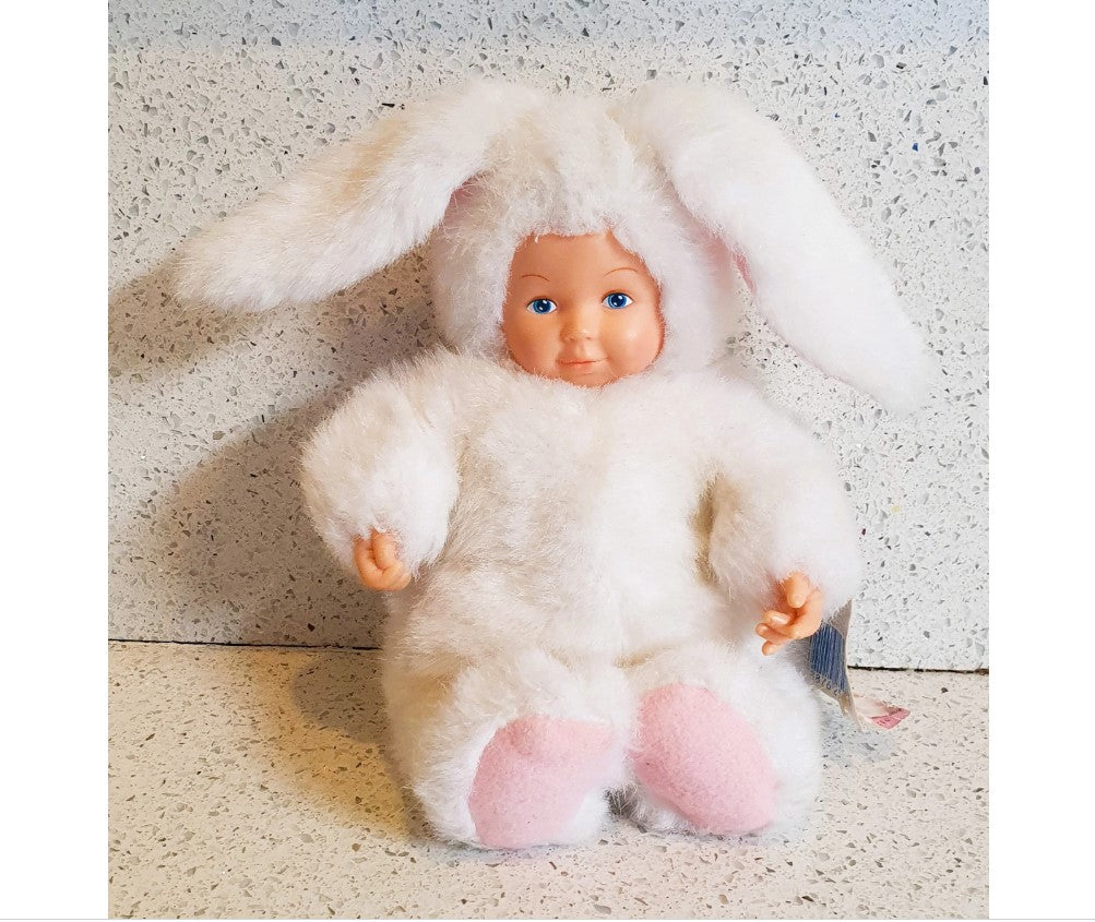 Anne Geddes, Baby, White Rabbit, long Ears, Geddes White Rabbit, Cute, Kitsch, Quirky, Excellent condition