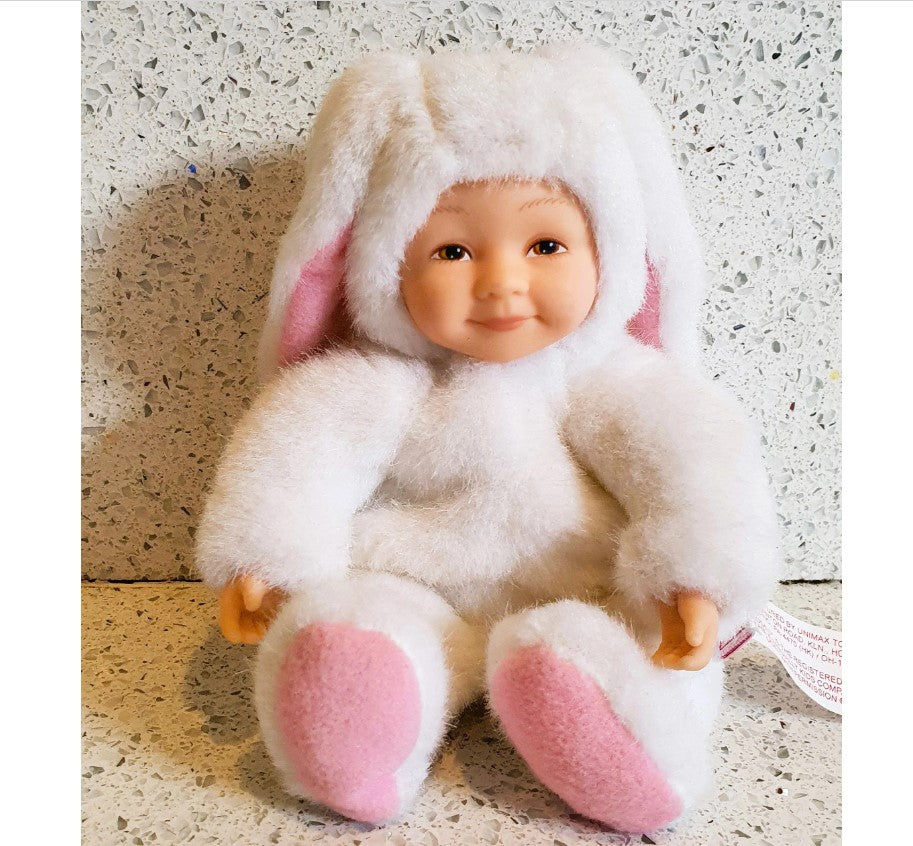 Anne Geddes, Baby, White Rabbit, long Ears, Geddes White Rabbit, Cute, Kitsch, Quirky, Excellent condition