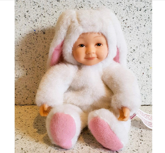 Anne Geddes, Baby, White Rabbit, long Ears, Geddes White Rabbit, Cute, Kitsch, Quirky, Excellent condition