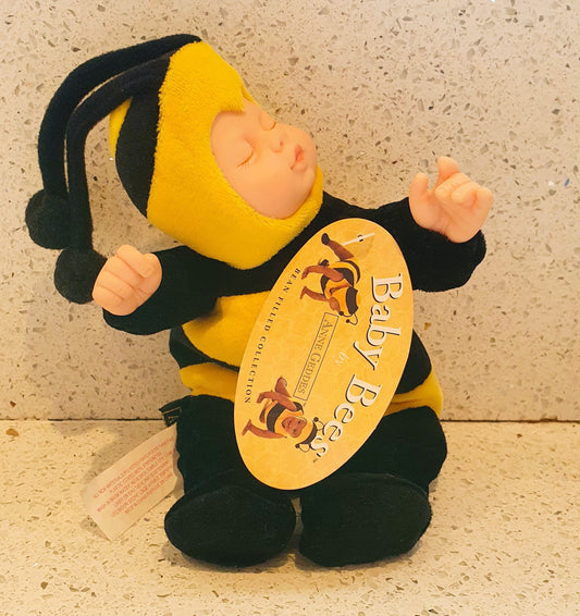 Anne Geddes Bumble Bee Doll, Plush, Geddes Baby Bees doll, Bees, Bumble Bee, Cute, Quirky, 1990s Vintage Toy, 1997