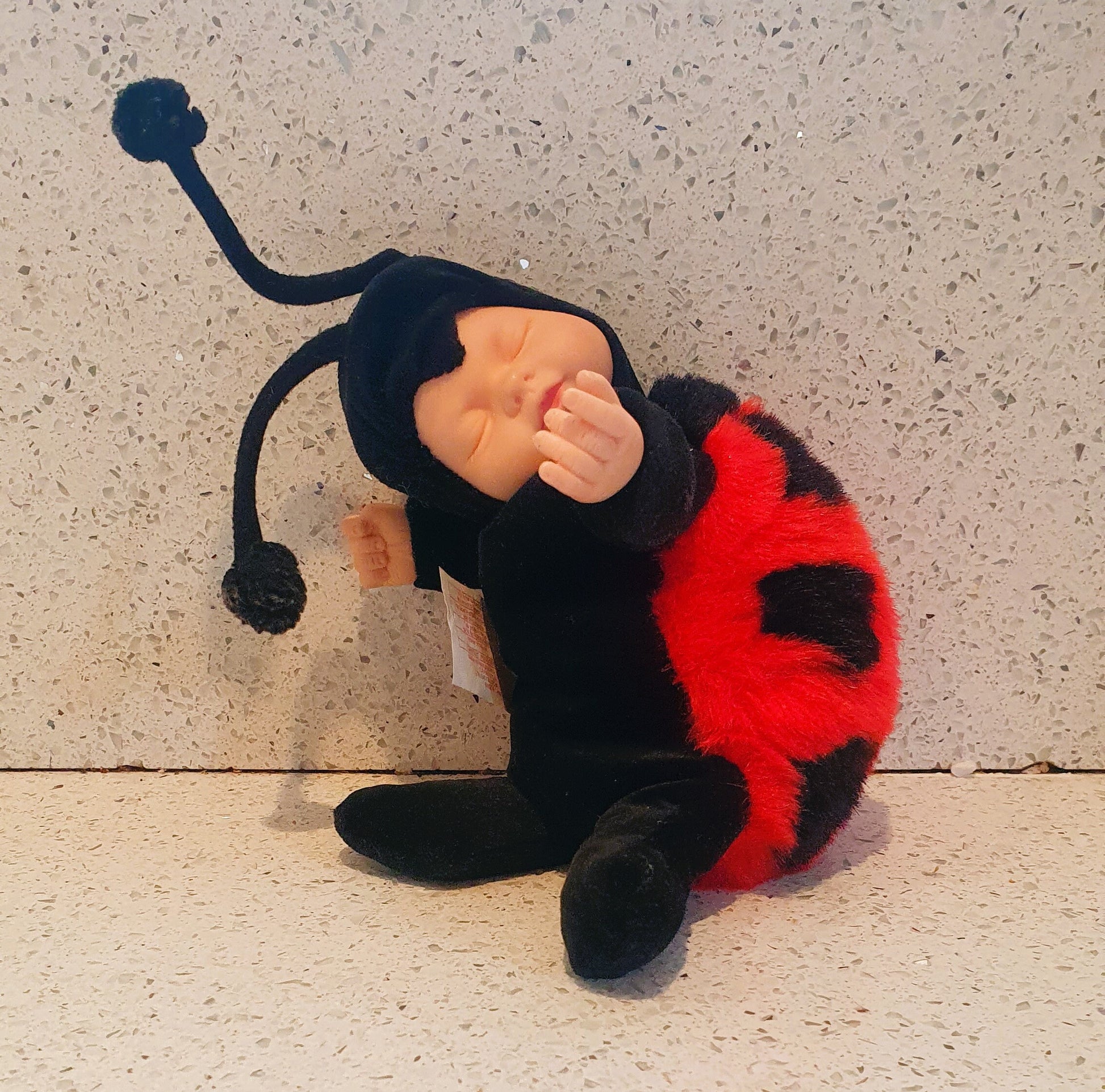 Anne Geddes, Ladybird, Ladybug, Geddes Ladybird, geddes Lady Bug, Geddes, Collectible, Baby beanie, plush, Sleeping