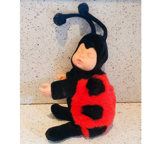 Anne Geddes, Ladybird, Ladybug, Geddes Ladybird, geddes Lady Bug, Geddes, Collectible, Baby beanie, plush, Sleeping