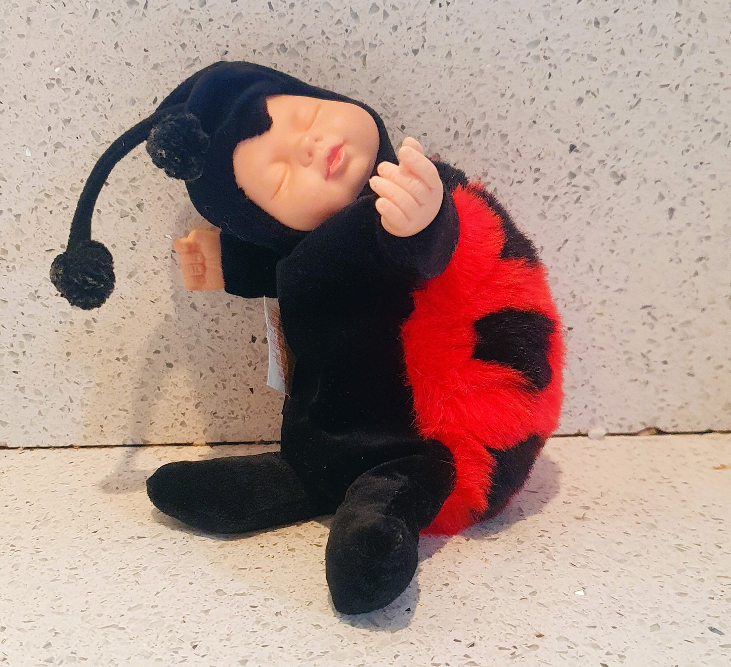 Anne Geddes, Ladybird, Ladybug, Geddes Ladybird, geddes Lady Bug, Geddes, Collectible, Baby beanie, plush, Sleeping