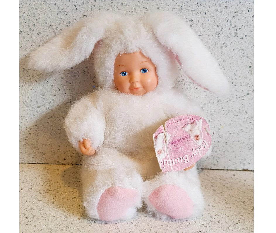 Anne Geddes, Baby, White Rabbit, long Ears, Geddes White Rabbit, Cute, Kitsch, Quirky, Excellent condition