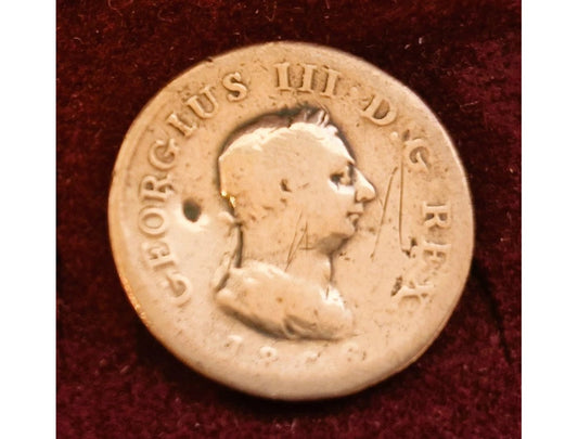 Antique, British Coin, 1806, GEORGE III, Half Penny, Halfpenny, Copper Penny, RARE