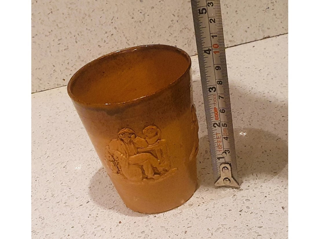 Antique, Doulton Lambeth Stoneware Beaker, 1800s, 19th Century, Victorian Beaker, Victorian Beer Beaker