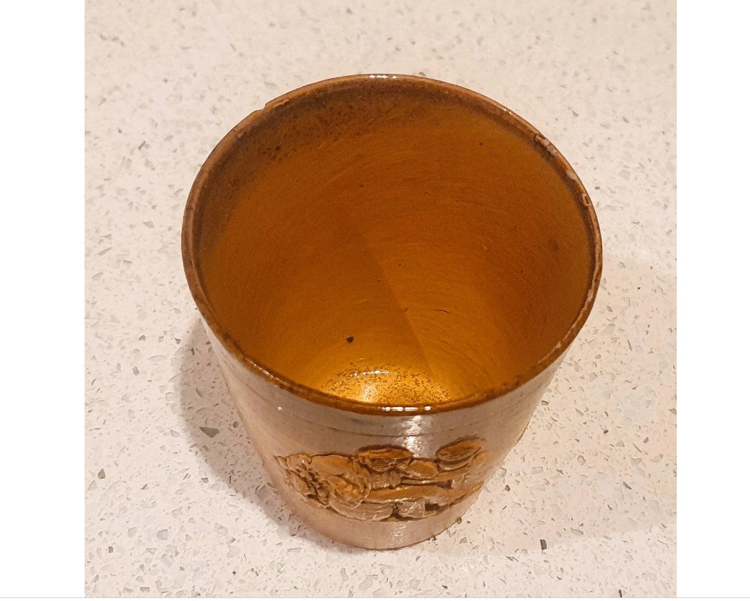 Antique, Doulton Lambeth Stoneware Beaker, 1800s, 19th Century, Victorian Beaker, Victorian Beer Beaker