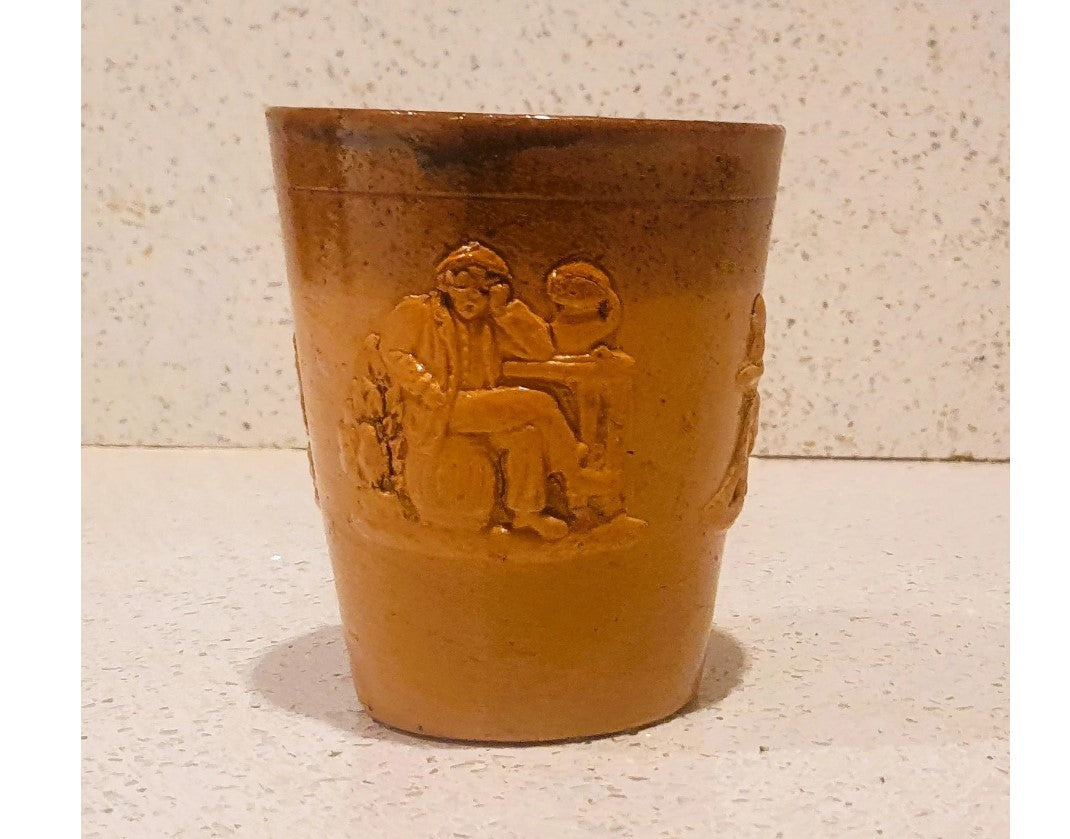 Antique, Doulton Lambeth Stoneware Beaker, 1800s, 19th Century, Victorian Beaker, Victorian Beer Beaker