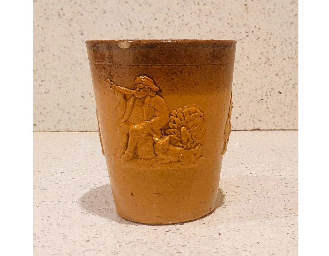 Antique, Doulton Lambeth Stoneware Beaker, 1800s, 19th Century, Victorian Beaker, Victorian Beer Beaker