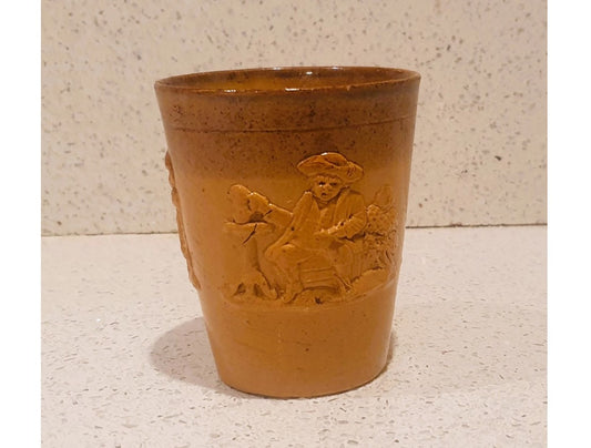 Antique, Doulton Lambeth Stoneware Beaker, 1800s, 19th Century, Victorian Beaker, Victorian Beer Beaker
