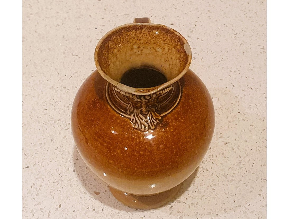 Antique, Early, Doulton Lambeth Stoneware, Salt Glaze, Small Jug, Harvest, Mead Jug, circa 1860, Makers Mark