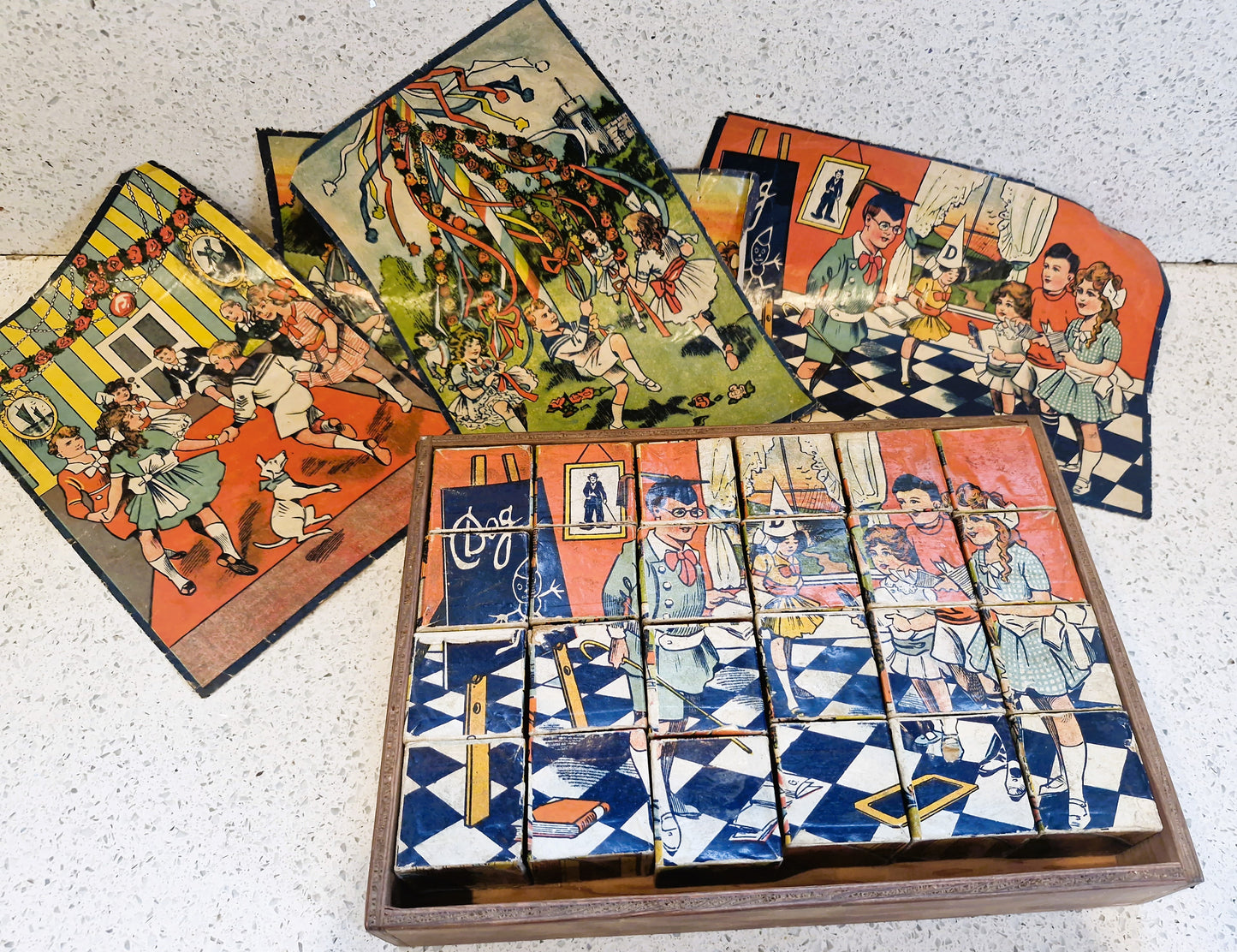 Vintage childrens Blocks, Jigsaw