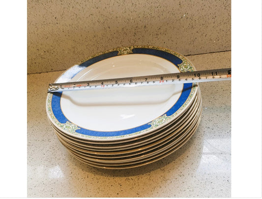 Art Deco Dinner Service, W H Grindley, Dinner Plates, 10 Inch, GOODWOOD Pattern, Circa 1930's
