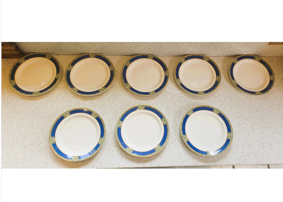 Art Deco Dinner Service, W H Grindley, Dinner Plates, 10 Inch, GOODWOOD Pattern, Circa 1930's