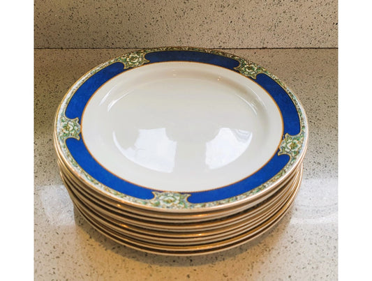 Art Deco Dinner Service, W H Grindley, Salad Plates, 9 Inch, GOODWOOD Pattern, Circa 1930's