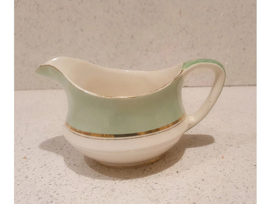 Art Deco Jug, Gravy Boat, Art Deco Dinner Service, Palissy, Royal Worcester Dinner Service,  Green and Cream, Art Deco 1930s