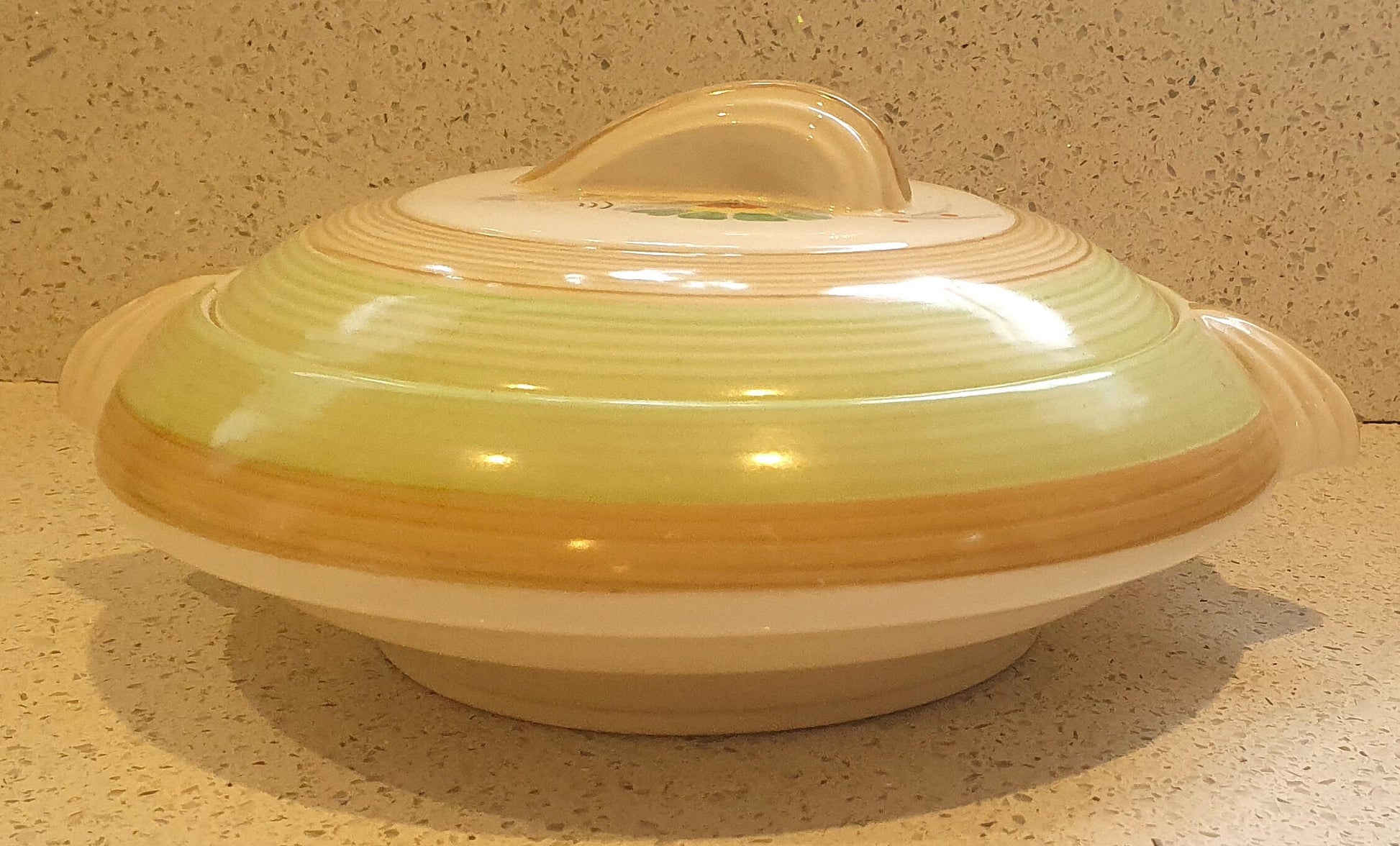 Art Deco, Tams Ware, Hand Painted, Dinner Service, Tureen, Lidded Serving Dish, 1930's, Original, English Earthenware